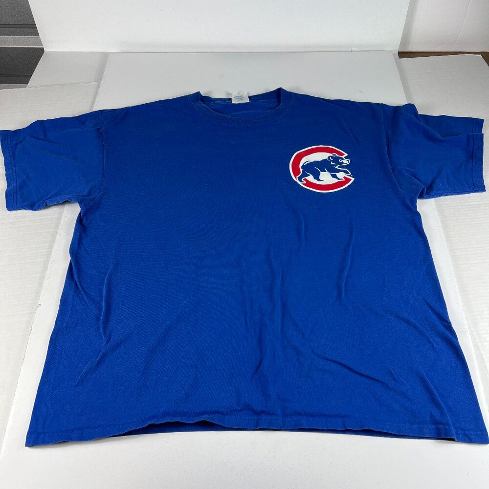 Y2K Majestic MLB Chicago Cubs Aramis Ramirez 16 Shirt Extra Extra Large Blue Tee